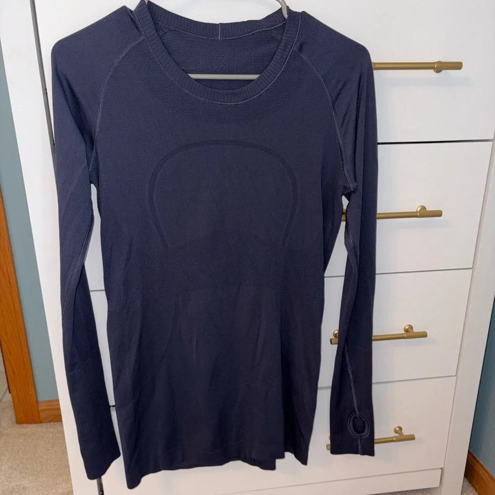 lululemon athletica Navy Long-Sleeve Seamless Performance Top - Women